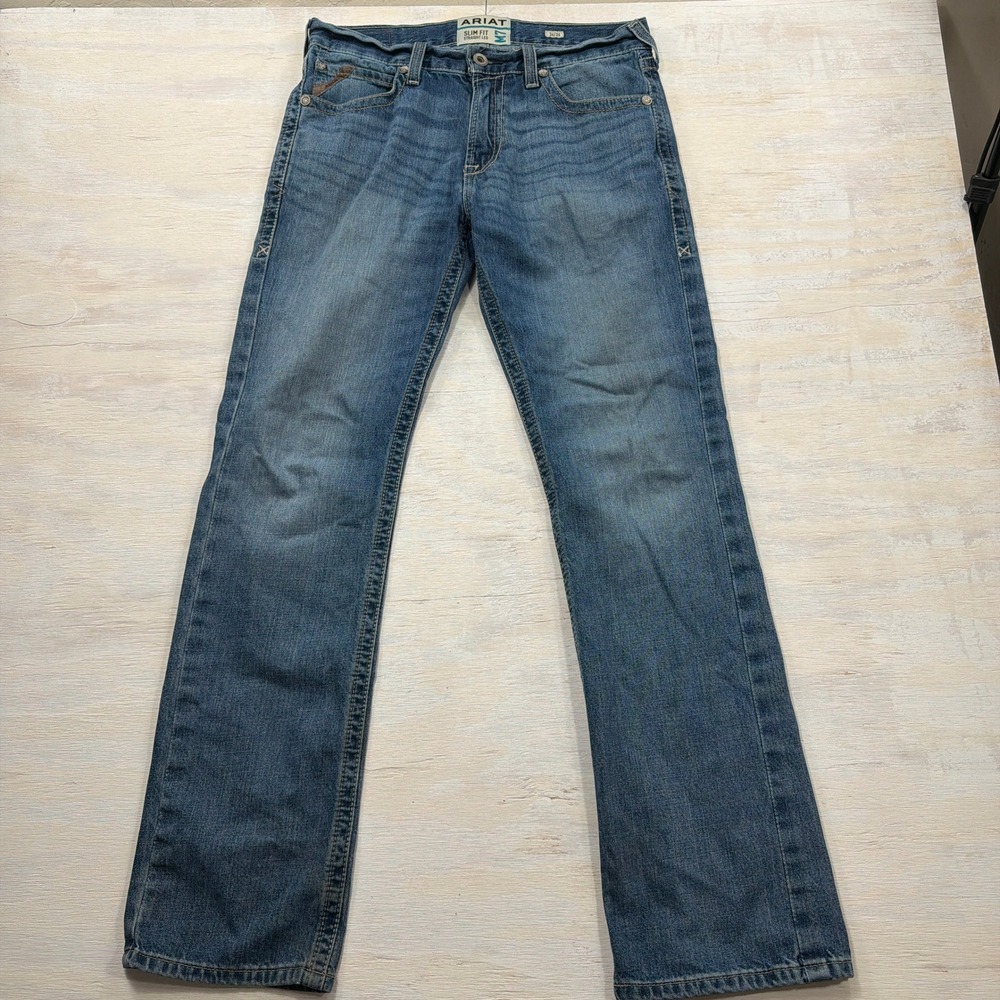 Ariat Jeans M7 Slim Fit Straight Leg 34x34 Medium Wash Denim Mens